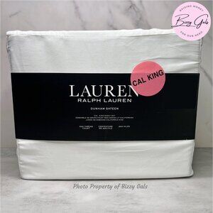 RALPH LAUREN CAL KING Solid White Sheet Set